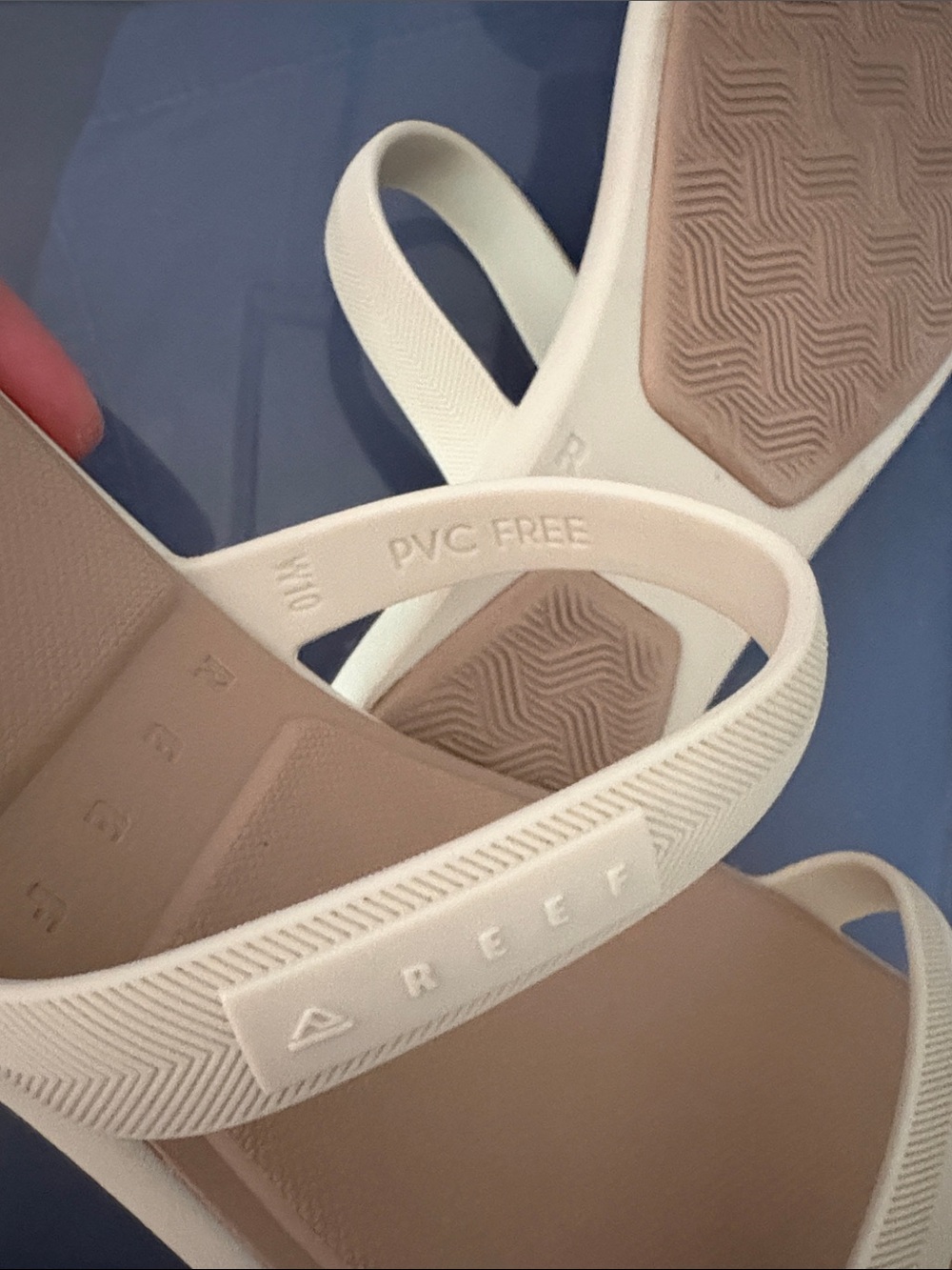 Reef Women's Cream/Tan Dual-Strap Slide Sandals - Picture 3 of 3